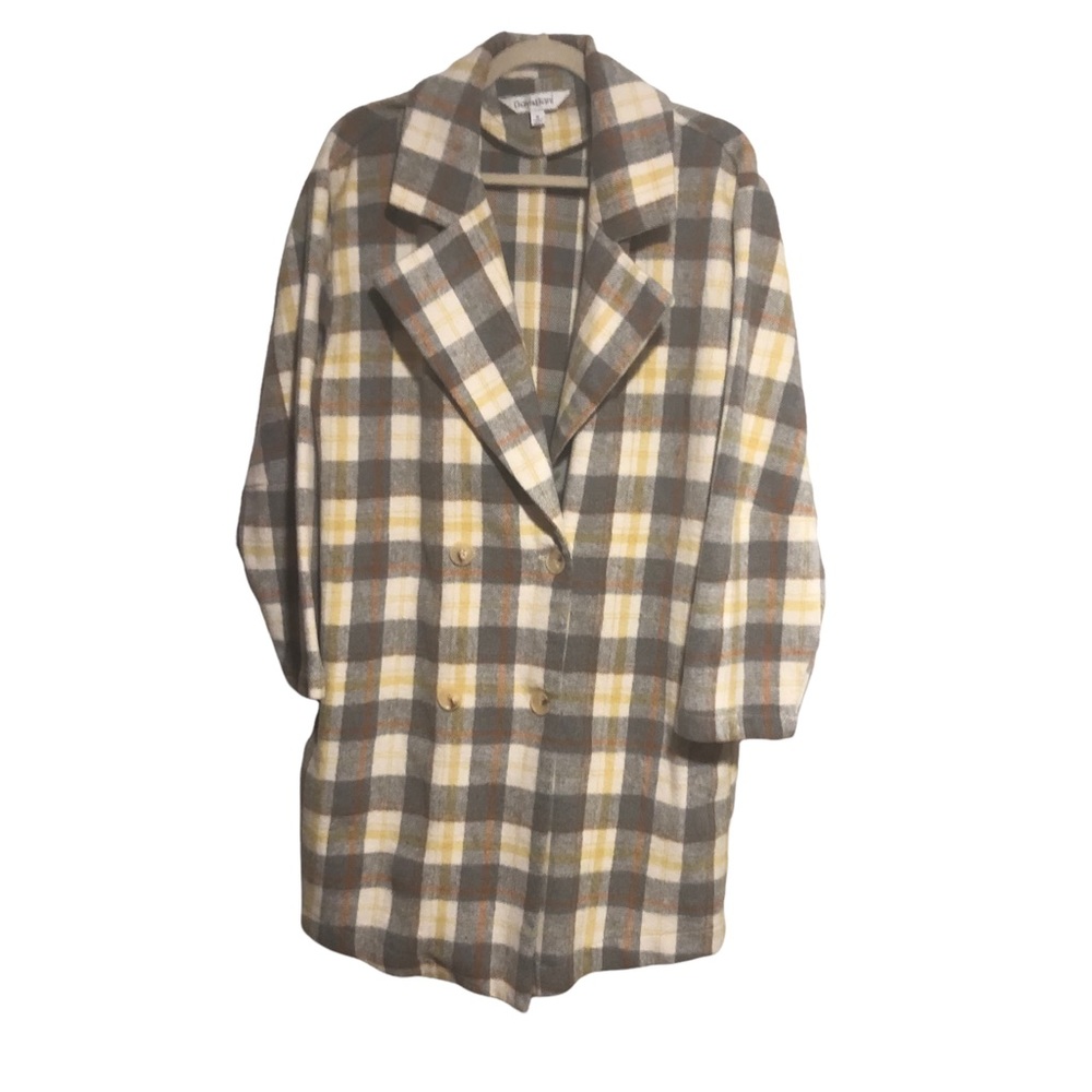 Davi & Dani Medium overcoat , yellow& grey